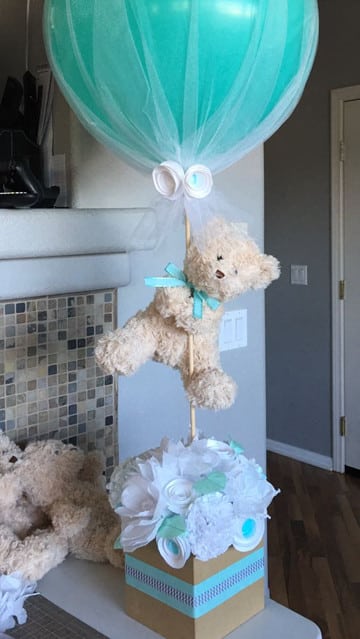 adornos con globos para baby shower paso a paso