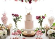 bellas fotos de centros de mesa para bautizo con diseño