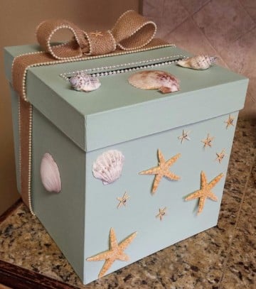 cajas decoradas par baby shower niño con estrellas