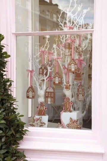 decoracion de ventanas navideñas exteriores