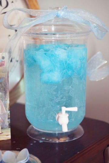 bebidas para baby shower ponche azul