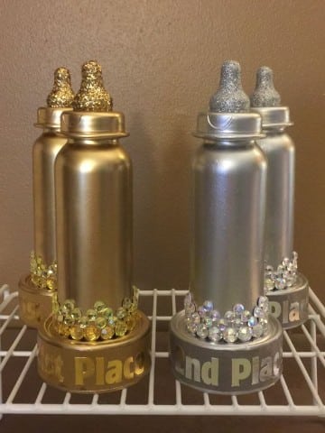 botellas decoradas para baby shower bebes