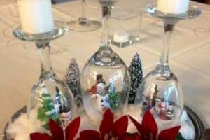 imagenes con ideas de centros de mesa navideños caseros
