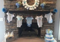 diseños de murales para baby shower faciles de hacer