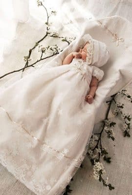 vestidos blancos para bautizo bebe
