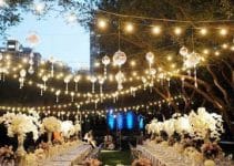 decoracion para bodas en jardin de noche al aire libre