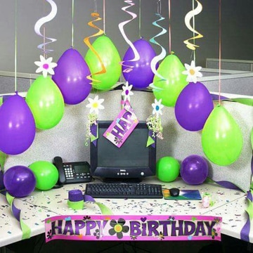 decoracion de oficina para cumpleaños de hombre