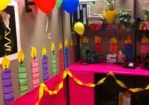 decoracion de oficina para cumpleaños de adultos con globos