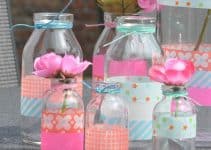 manualidades con frascos decorados para cumpleaños de vidrio