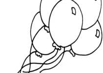 imagenes y dibujos de globos para colorear para cumpleaños