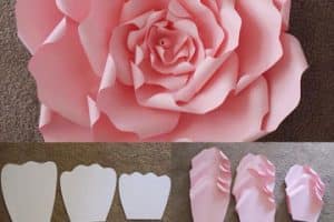 moldes de flores de papel gigantes en cartulina para boda