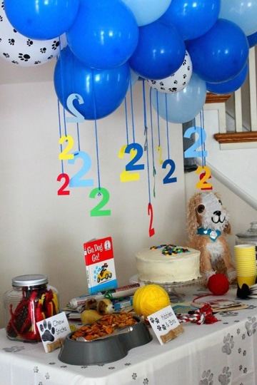 decoracion de globos en el techo cumpleaños