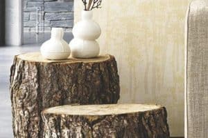 mesas rusticas de troncos pequeñas