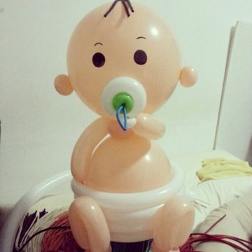 figuras de globos para baby shower niño