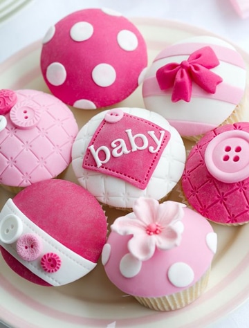 imagenes para baby shower niña cupcake