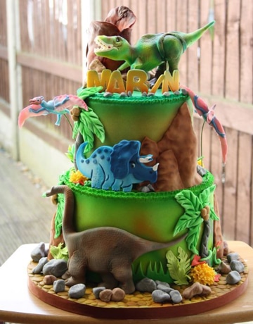 pasteles de dinosaurios para niños grandes
