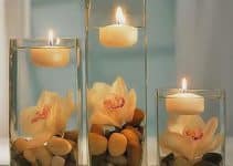 originales y hermosos arreglos con velas flotantes