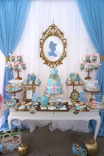 mesas decoradas de princesas cenicienta