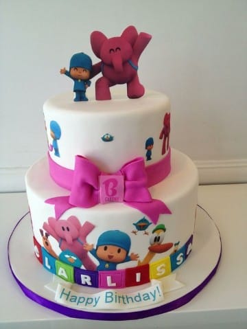 Bonitos diseños en tortas de pocoyo para cumpleaños