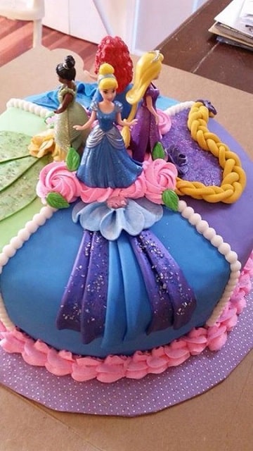 pasteles de princesas disney para cumpleaños