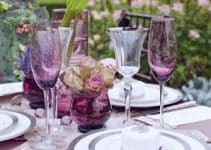 ideas para crear hermosos centros de mesa morados