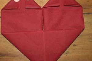 figuras con servilletas de papel corazon