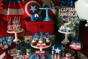 cumpleaños tematica capitan america para niños
