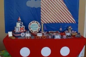 decoracion de cumpleaños de marinero para niños