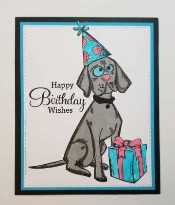 tarjetas de cumpleaños con perros a mano