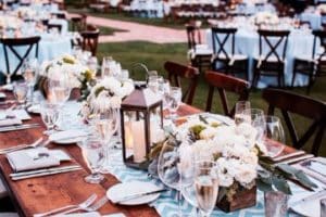 arreglos para boda en jardin minimalista