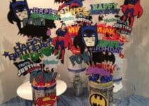 sencillos y singulares centros de mesa de los super heroes