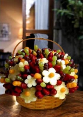 como hacer decoraciones con frutas y verduras