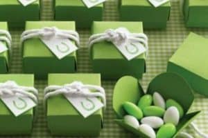 cajitas para mesa de dulces verdes