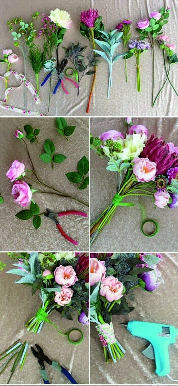 como hacer arreglos florales para bodas sencillo