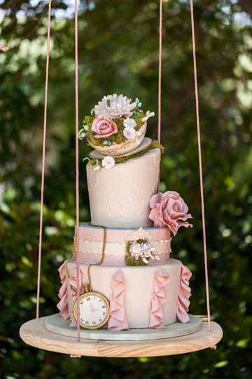 diseños de pasteles para boda vintage