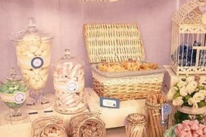 mesas de dulces para eventos vintage