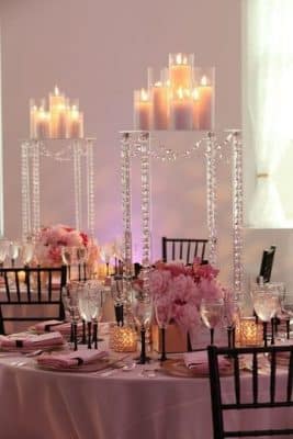 candelabros para centros de mesa para bodas