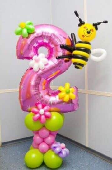 globos con numeros para cumpleaños 2