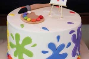 tortas para niñas de 7 años con tema de artista