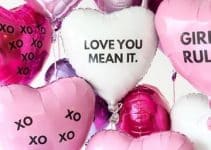 tamaños y matices de globos de corazon con helio