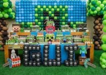 ideas para decorar un cumpleaños tematico de minecraft
