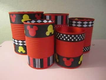 latas decoradas para niños para fiestas