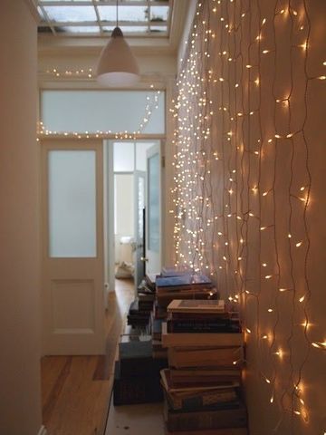 cortinas de luces navideñas para decorar paredes