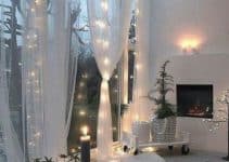 decoracion interior con cortinas de luces navideñas