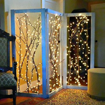 decoracion con luces navideñas para decorar habitaciones