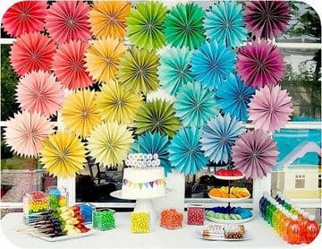 decoracion de colores para cumpleaños mujer
