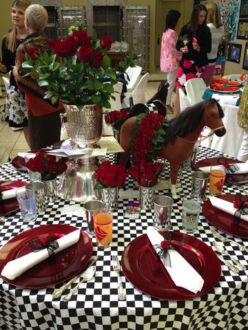 centros de mesa de caballos kentucky derby