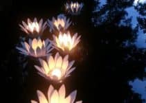 diseños únicos y delicados de luces flotantes para piscinas