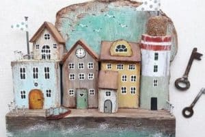 preciosas casas en miniatura de madera para decorar tu hogar