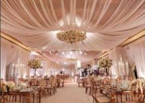 decoracion de techos con telas para celebraciones elegantes
